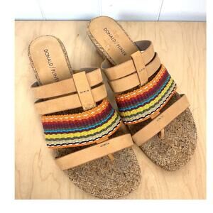 Donald J Pliner Women's DARA Wedge Sandal, Cork, Multi-Color Size 8M